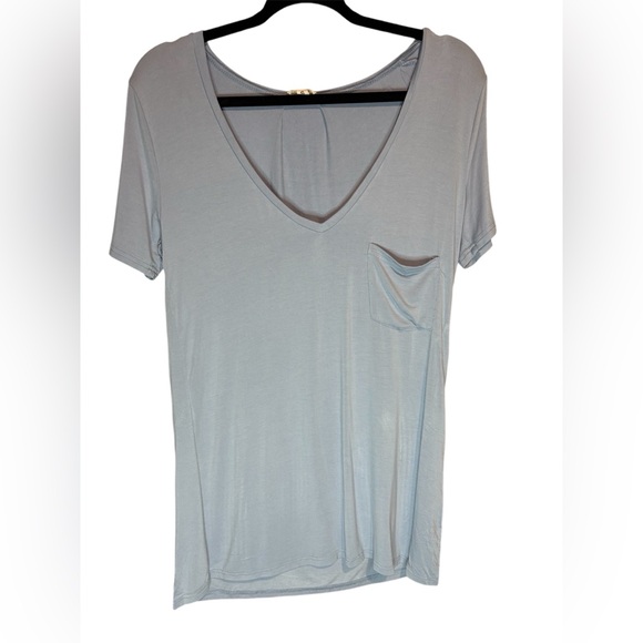 POL Light Blue Short Sleeve‎ Relaxed T-Shirt - Picture 1 of 5